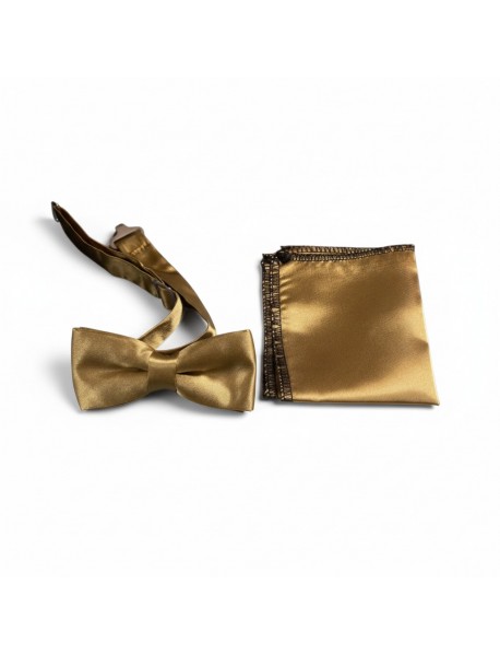 KIDS BOW TIE & P.SQUARE CHAMPAGNE COLOUR