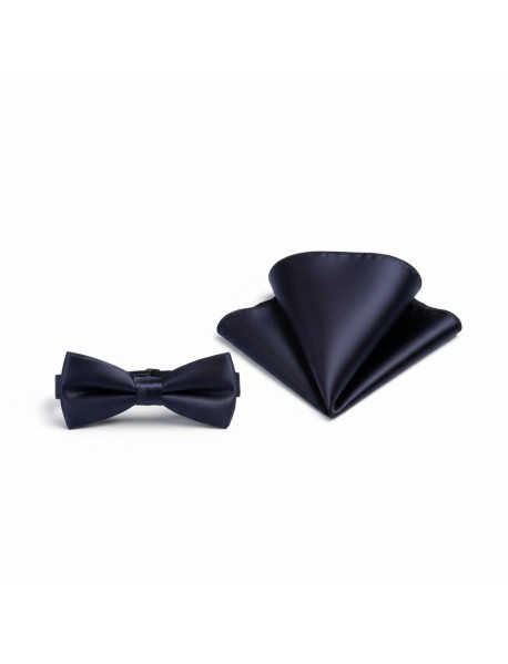 ROYAL BLUE KIDS BOW TIE & POCKET SQUARE