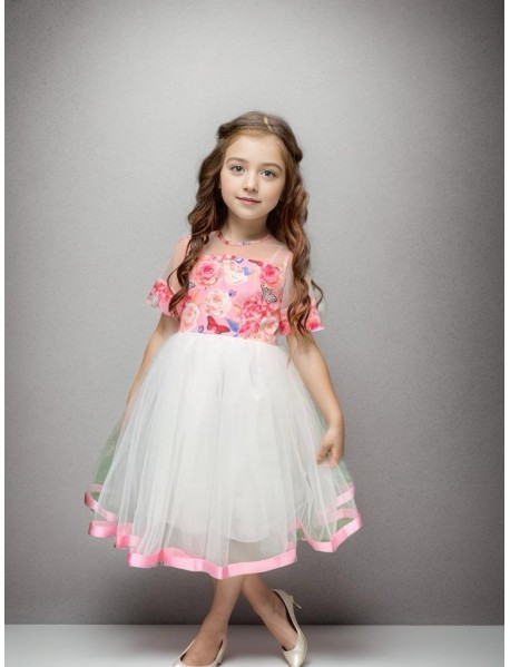 Pink Patterned Dress