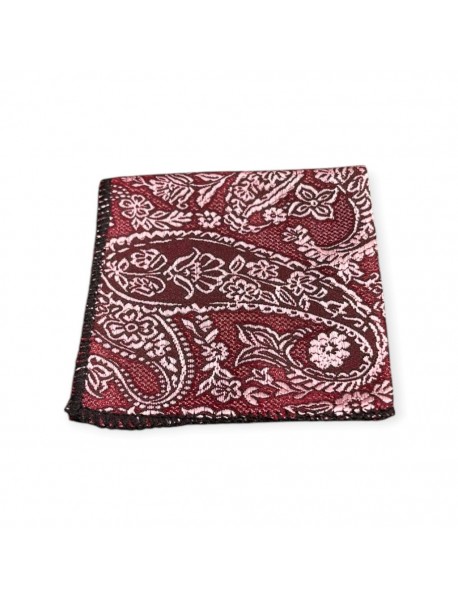 RED & WHITE PAISLEY TIE & POCKET SQUARE