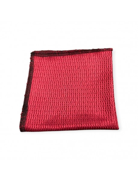 RED TEXTURED TIE & POCKET SQUARE