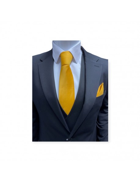YELLOW TIE & POCKET sQUARE