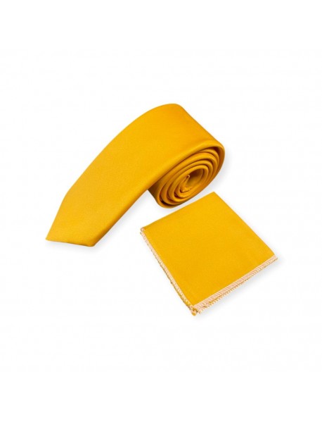 YELLOW TIE & POCKET sQUARE