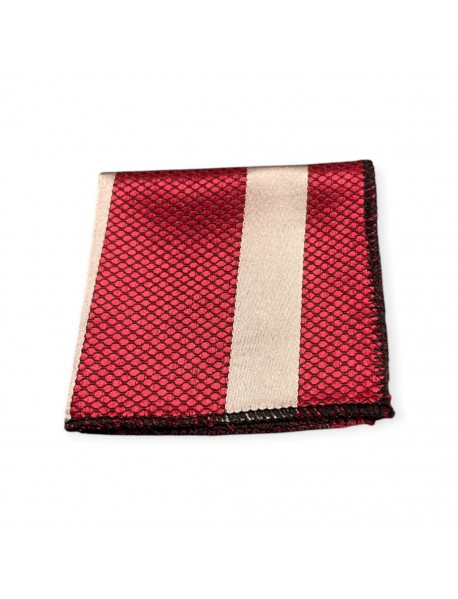 RED & GREY TIE & POCKET SQUARE