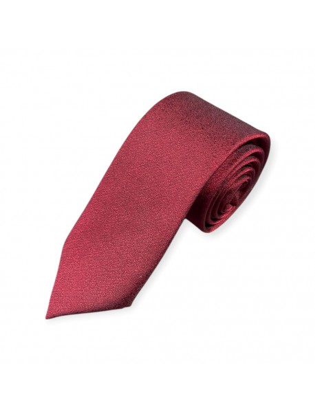 RED TEXTURED TIE & POCKET SQUARE