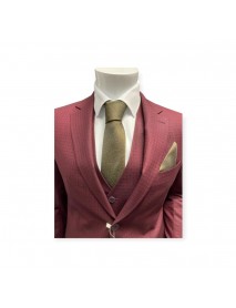 BROWN TEXTURED TIE & POCKET SQUARE