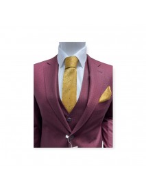 GOLD FLORAL TIE & POCKET SQUARE