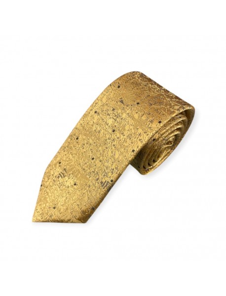 GOLD FLORAL TIE & POCKET SQUARE