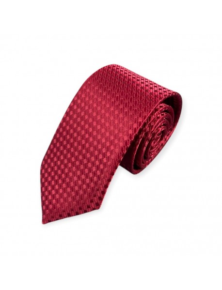 RED GEOMETRIC TIE & POCKET SQUARE