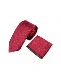 RED FLORAL TIE & POCKET SQUARE