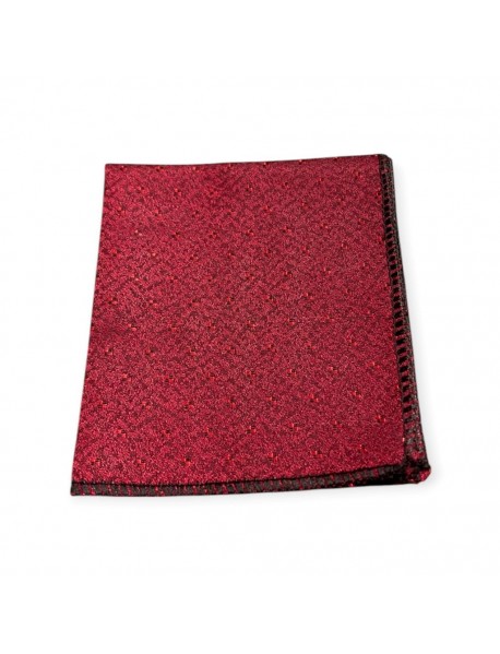 RED TEXTURTED TIE & POCKET SQUARE