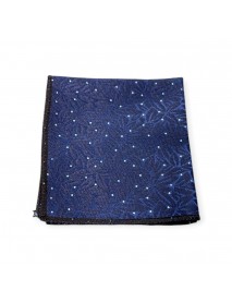 NAVY BLUE FLORAL TIE & POCKET SQUARE