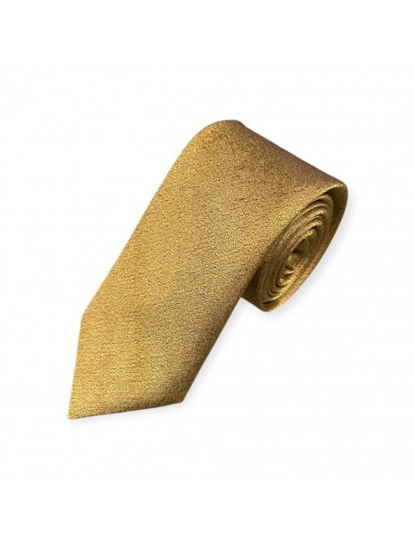 GOLD TEXTURED TIE & POCKET SQUARE