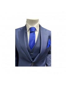 ROYAL BLUE TIE & POCKET SQUARE