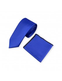 ROYAL BLUE TIE & POCKET SQUARE