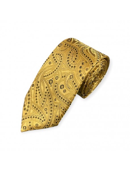 GOLD & BLACK TIE & POCKET SQUARE