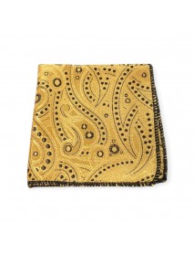GOLD & BLACK TIE & POCKET SQUARE