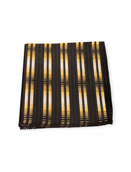 BLACK&YELLOW TIE & POCKET SQUARE