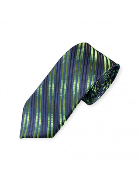 GREEN & NAVY BLUE TIE & POCKET SQUARE