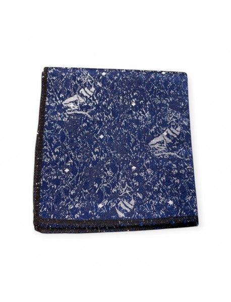 NAVY BLUE FLORAL TIE & POCKET SQUARE
