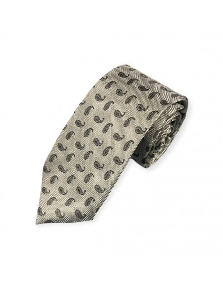 LIGHT GREY TEXTURED TIE & POCKET SQUARE