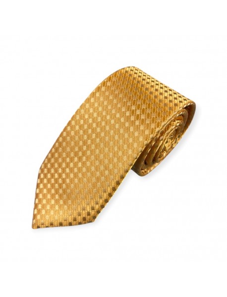 GOLD GEOMETRIC TIE & POCKET SQUARE
