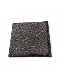 DARK GREY FLORAL TIE & POCKET SQUARE