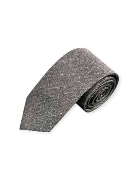 DARK GREY TEXTURED TIE & POCKET SQUARE