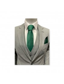 FOREST GREEN TIE & POCKET SQUARE