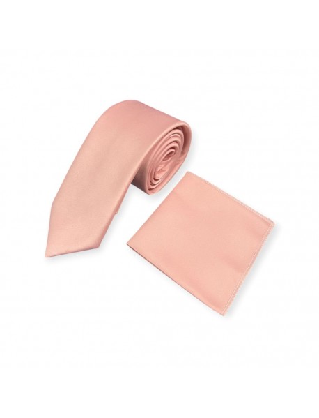 PINK TIE & POCKET SQUARE