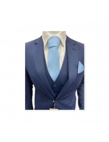 SKY BLUE TIE & POCKET SQUARE