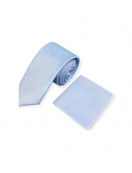 SKY BLUE TIE & POCKET SQUARE