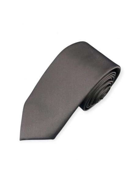 DARK GREY TIE & POCKET SQUARE