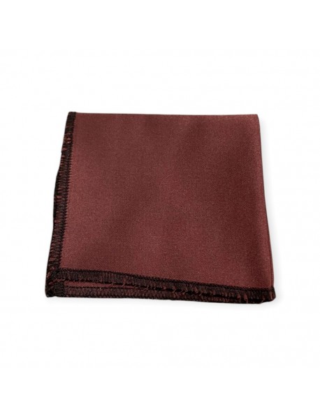 DARK BROWN TIE & POCKET SQUARE