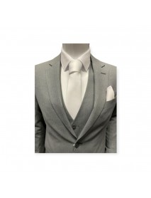 WHITE TIE & POCKET SQUARE