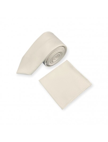 WHITE TIE & POCKET SQUARE