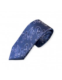NAVY BLUE PAISLEY TIE & POCKET SQUARE