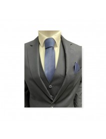 NAVY BLUE TIE & POCKET SQUARE