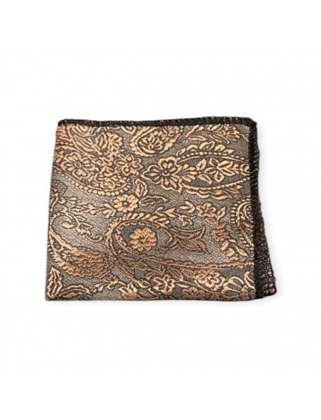 BROWN PAISLEY TIE & POCKET SQUARE