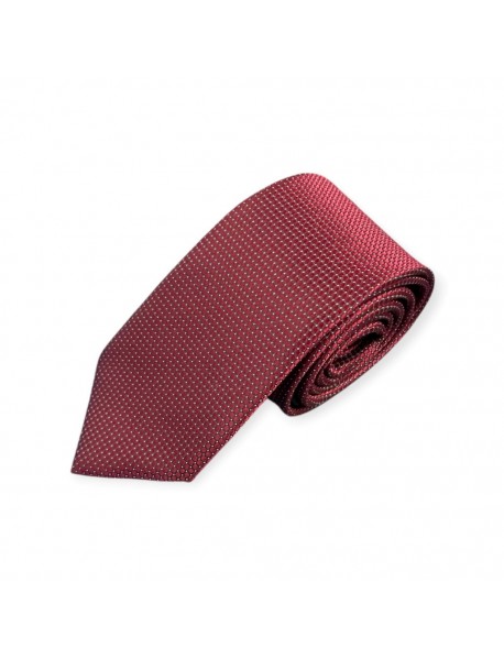 RED GEOMETRIC TIE & POCKET SQUARE
