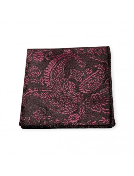 BURGUNDY PAISLEY TIE & POCKET SQUARE