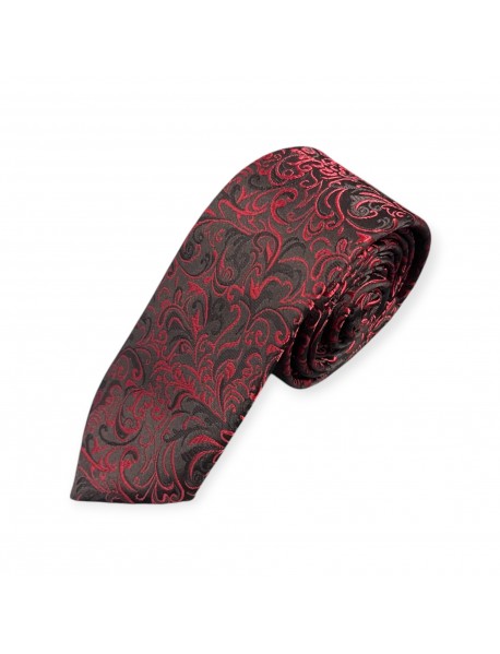 RED & BLACK  PAISLEY TIE & POCKET SQUARE