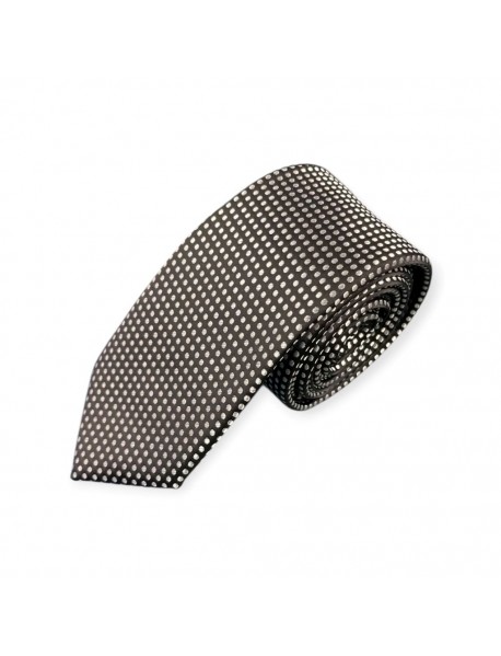 BLACK & WHITE POLKA DOT TIE & POCKET SQUARE