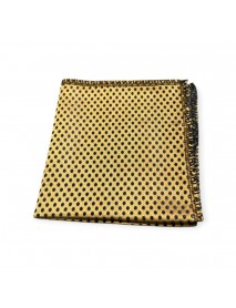 GOLD & BLACK  POLKA DOT TIE & POCKET SQUARE