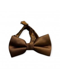 LIGHT BROWN TEXTURED BOW TIE
