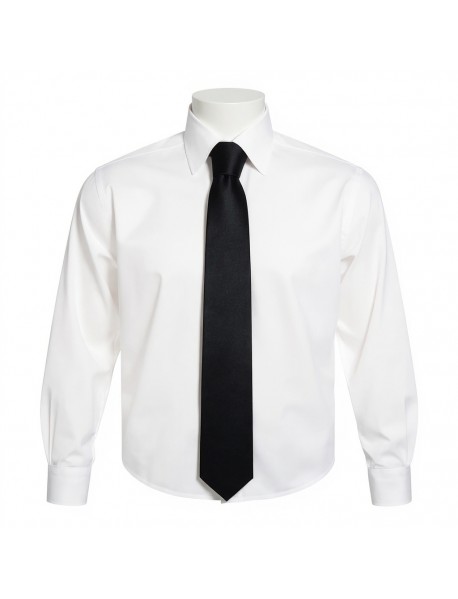 BLACK GEOMETRIC TIE & POCKET SQUARE