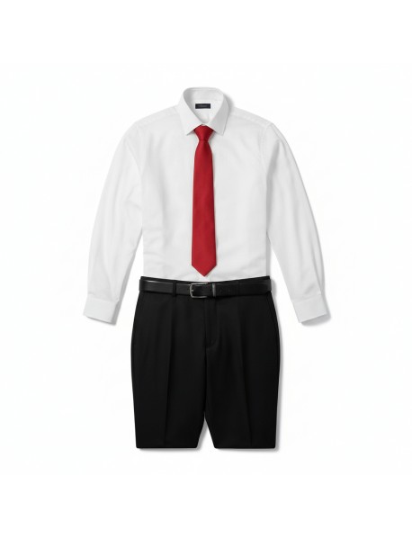 RED TIE & POCKET SQUARE