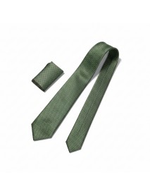 GREEN POLKA DOT TIE & POCKET SQUARE