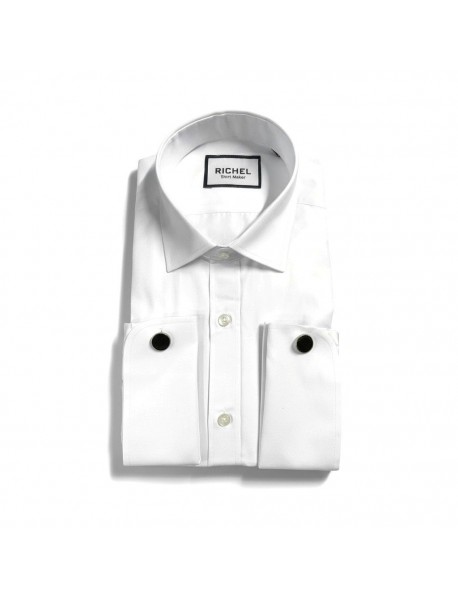 WHITE DOUBLE CUFF SHIRT