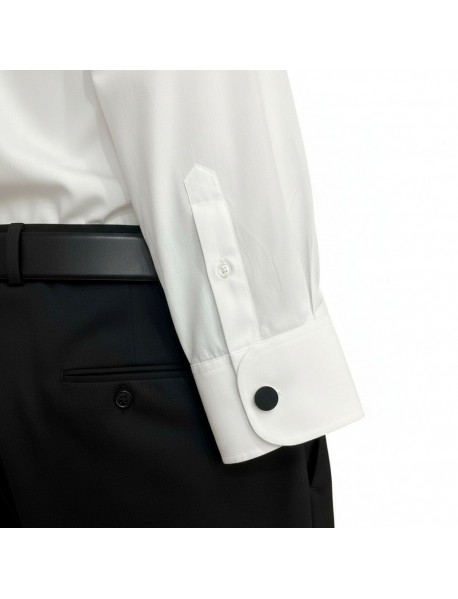 DOUBLE CUFF WHITE SHIRT